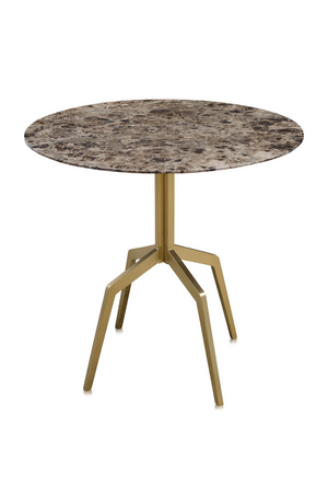 Brown Marble Round DIning Table | Versmissen Razor | Oroa.com