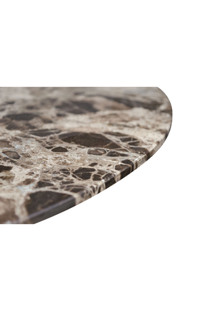 Brown Marble Round DIning Table | Versmissen Razor | Oroa.com