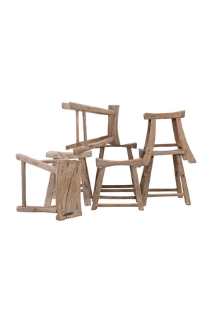 Rustic Elm Saddle Stool | Versmissen | Oroa.com