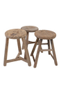 Round Wooden Rustic Stool Versmissen OROA – - Main Image