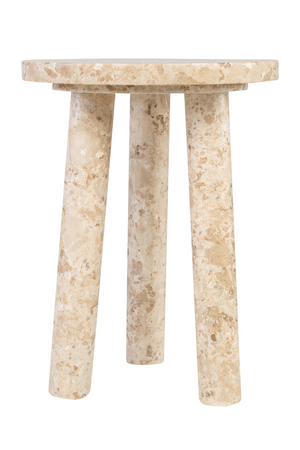 Cream Marble Tripod Occasional Table | Versmissen Tommy | Oroa.com