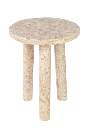 Cream Marble Tripod Occasional Table | Versmissen Tommy | Oroa.com