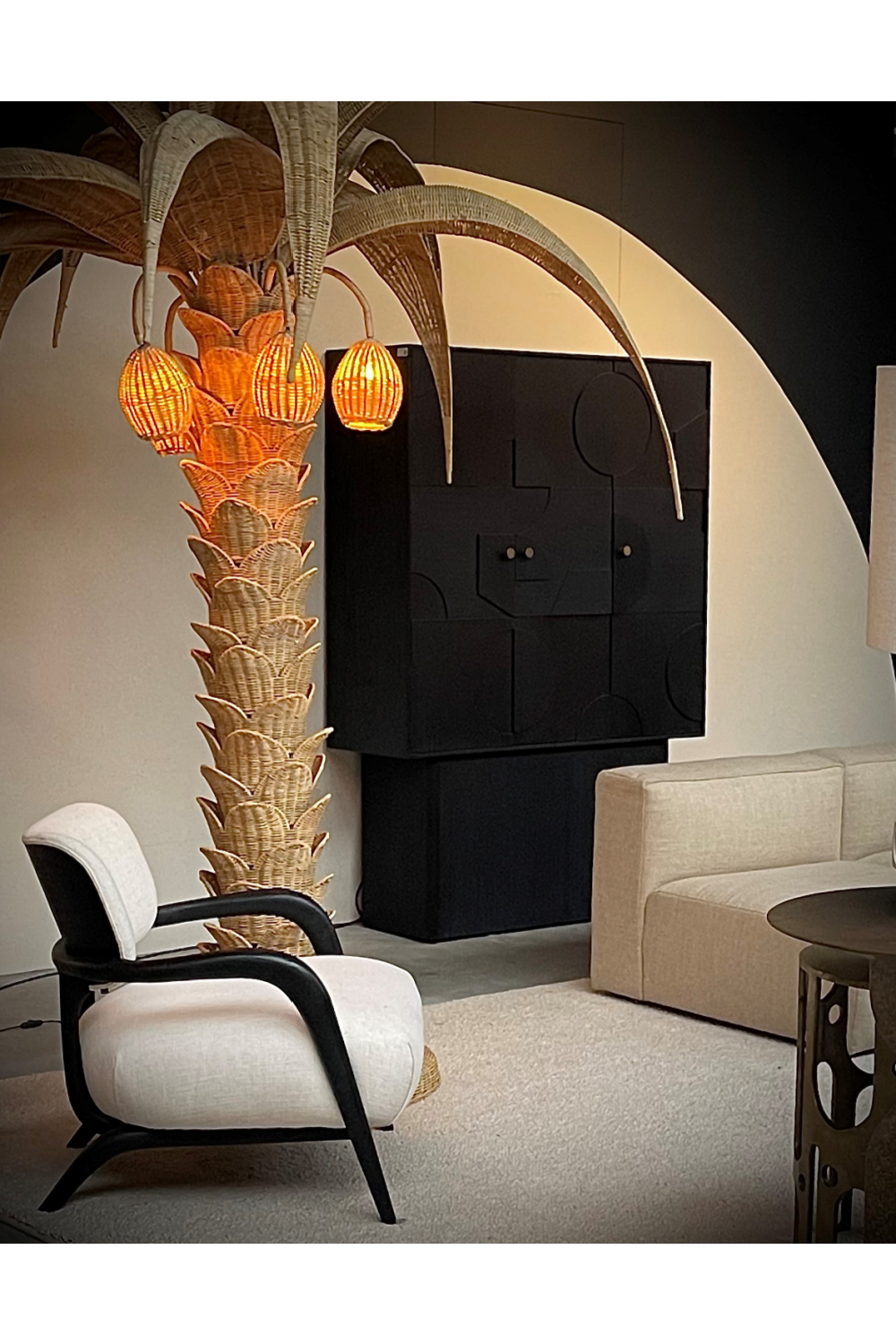 Handcrafted Rattan Floor Lamp | Versmissen Palm Tree | Oroa.com