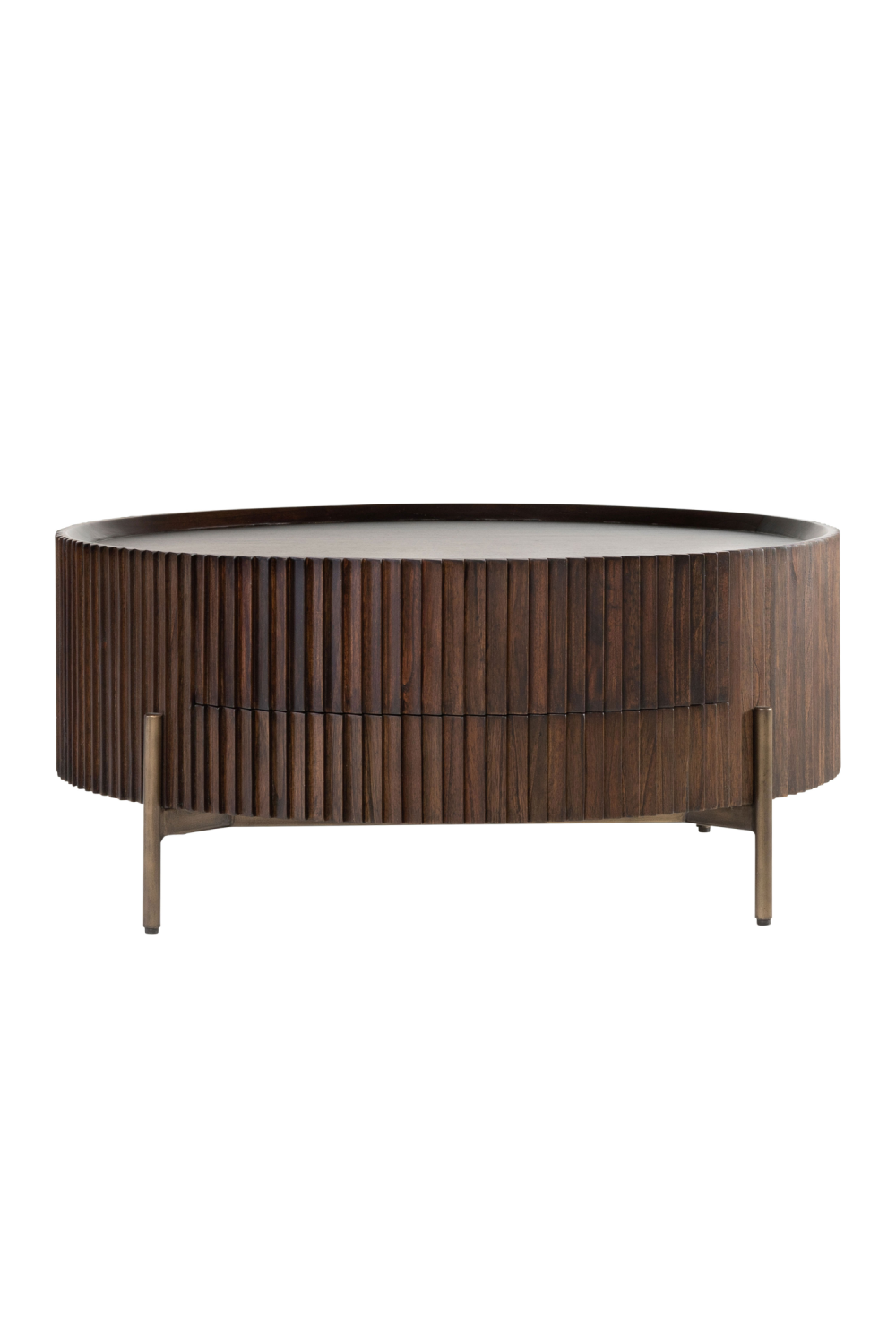 One-Drawer Round Coffee Table | Versmissen Pogoro | Oroa.com