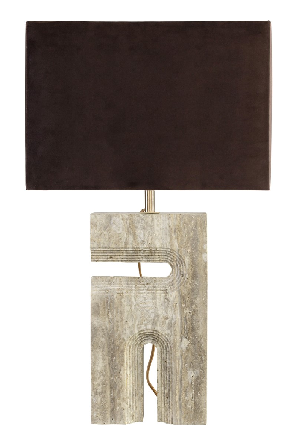 Gray Travertine Table Lamp | Versmissen Reso | Oroa.com