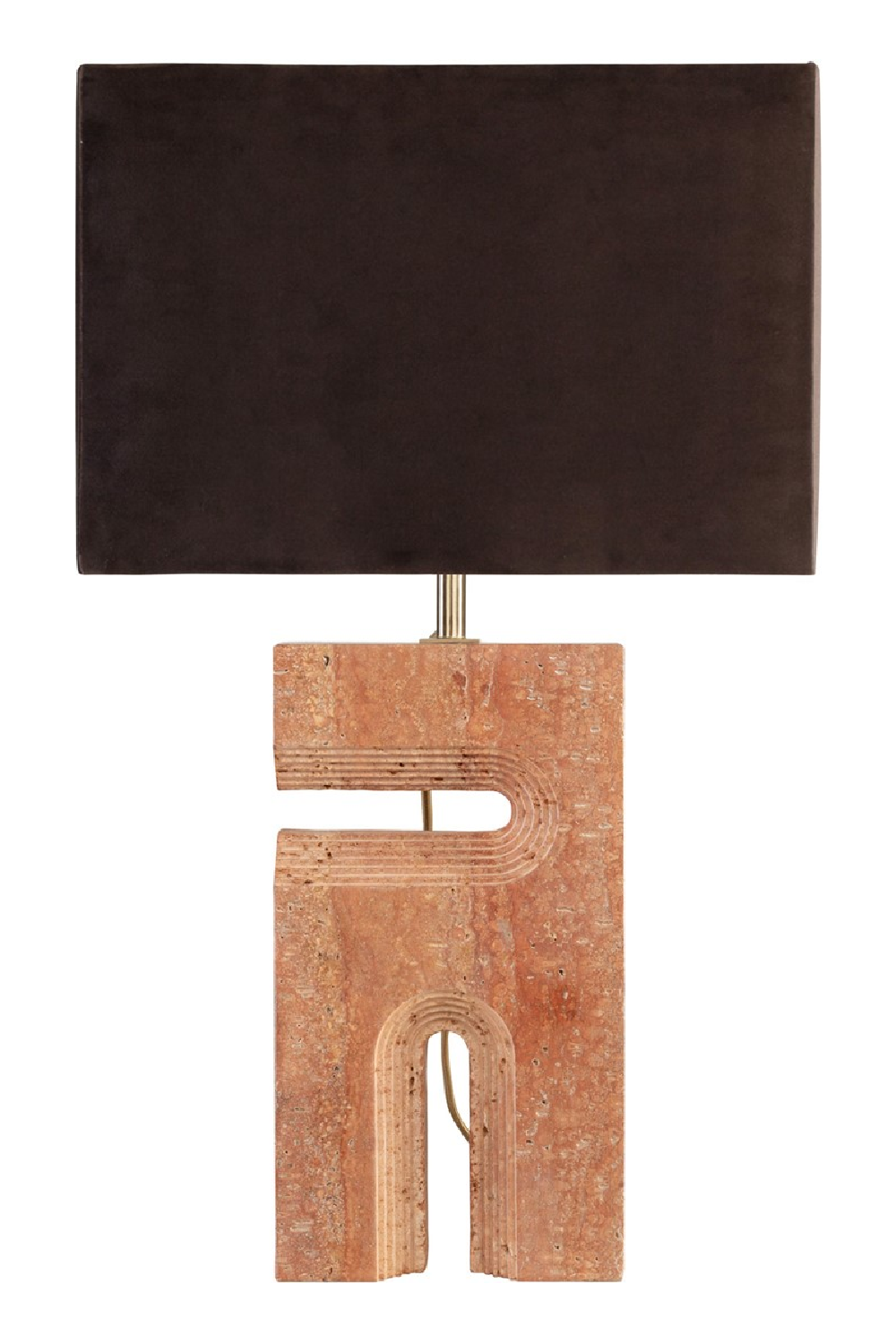 Red Travertine Table Lamp | Versmissen Reso | Oroa.com
