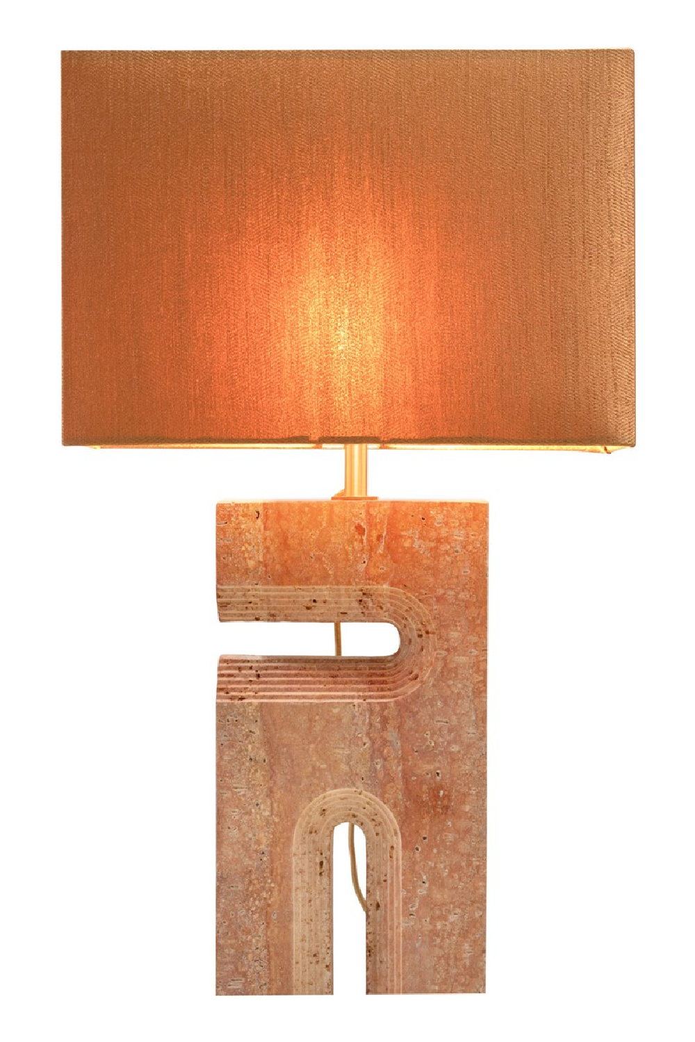 Red Travertine Table Lamp | Versmissen Reso | Oroa.com