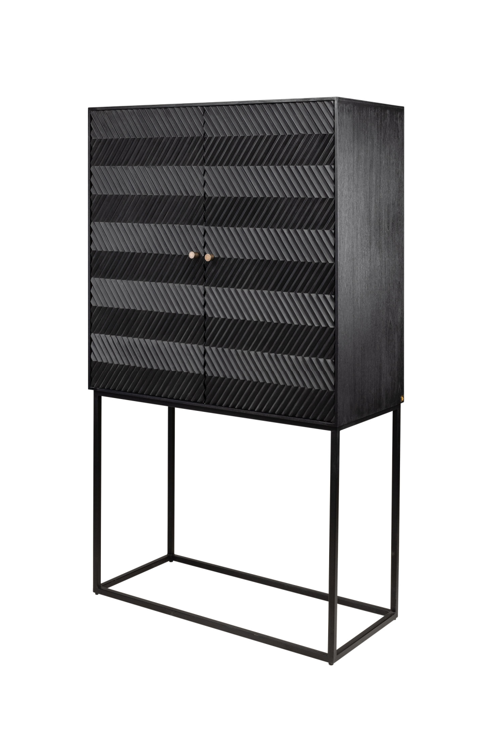 Black Wooden 2-Door Cabinet | Versmissen Zinzi | Oroa.com