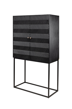 Black Wooden 2-Door Cabinet | Versmissen Zinzi | Oroa.com
