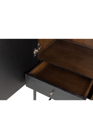 Black Wooden 2-Door Cabinet | Versmissen Zinzi | Oroa.com