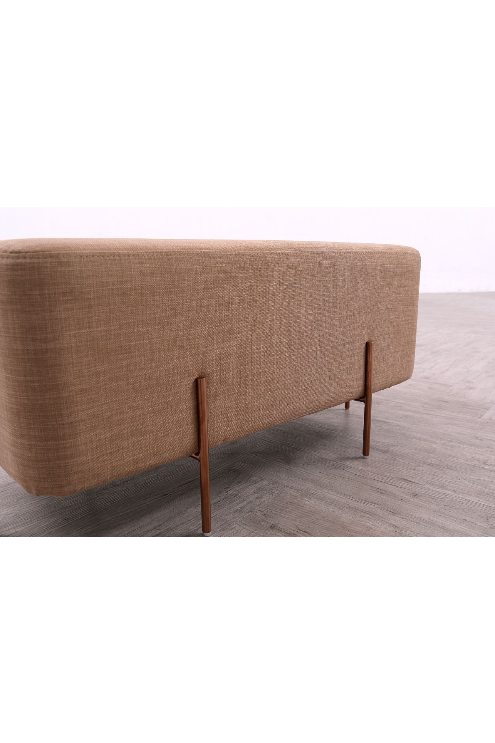 Brown Fabric Pocket Ottoman | OROA Modern Adler | Oroa.com