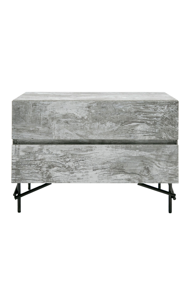 Gray Wooden 2-Door Nightstand | OROA Modern Aria | Oroa.com