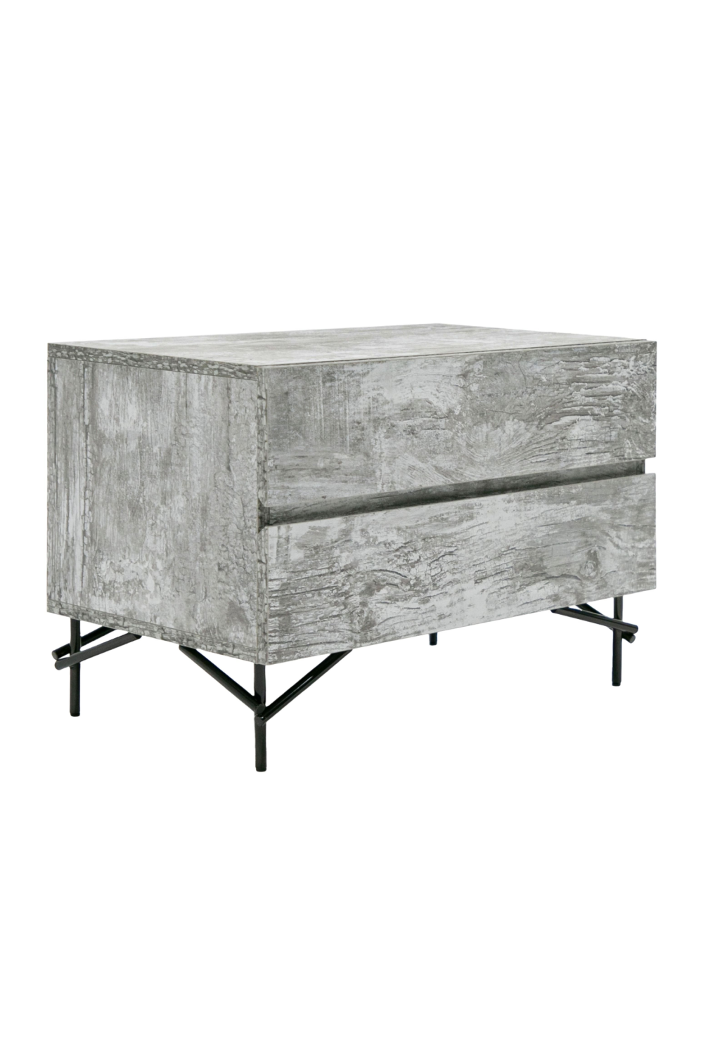 Gray Wooden 2-Door Nightstand | OROA Modern Aria | Oroa.com