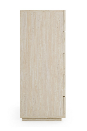 5-Drawer Travertine Chest | OROA Modern Lago | Oroa.com