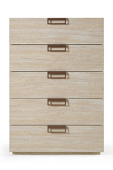 5-Drawer Travertine Chest | OROA Modern Lago | Oroa.com