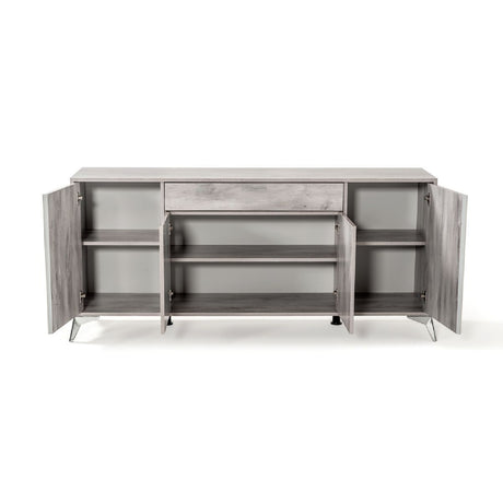 Gray Wooden 4-Door Sideboard | OROA Modern Alexa
