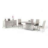 Gray Wooden 4-Door Sideboard | OROA Modern Alexa