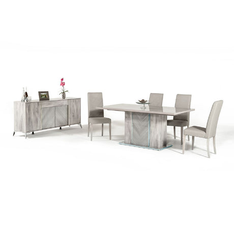 Gray Wooden 4-Door Sideboard | OROA Modern Alexa