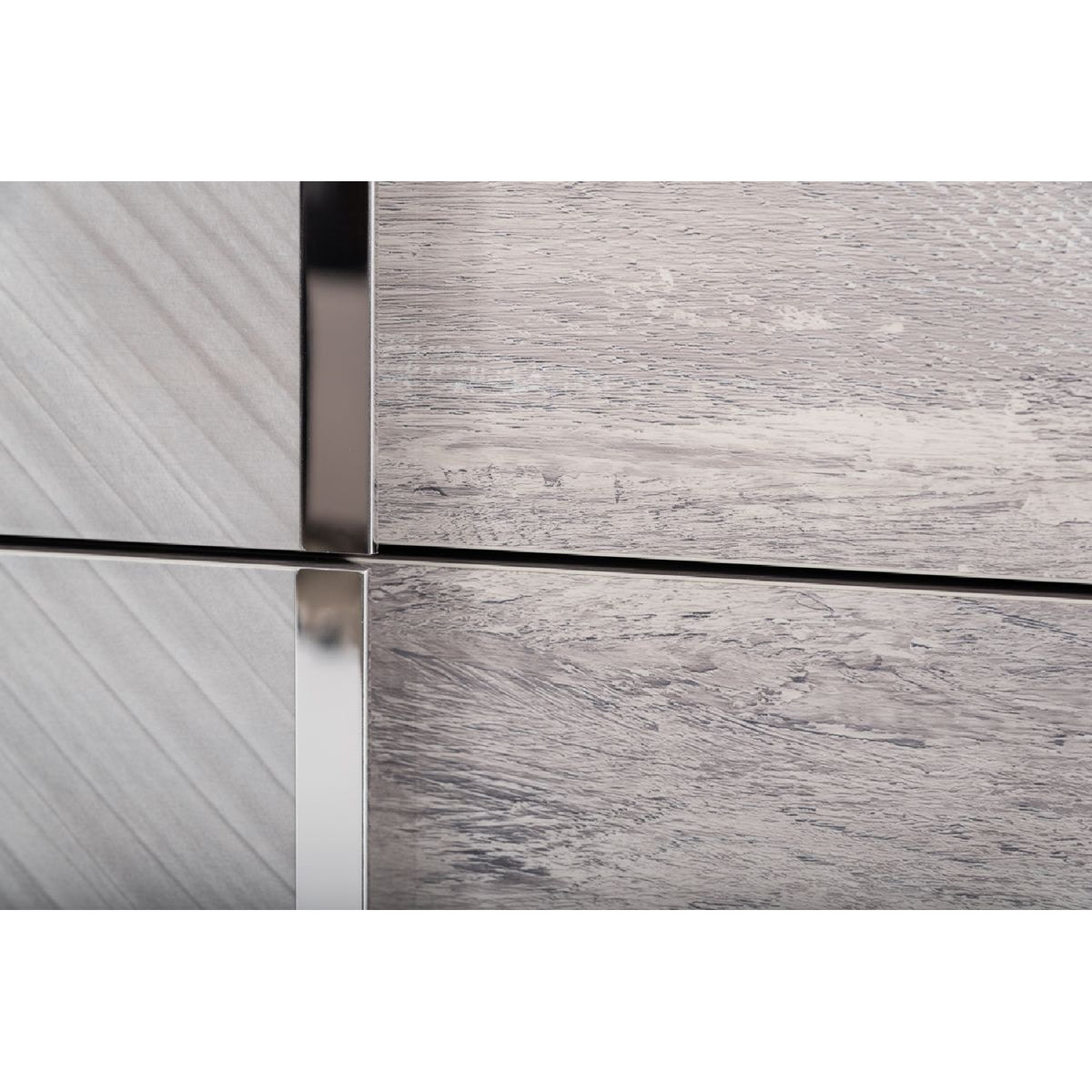 Glossy Gray 5-Drawer Chest | OROA Modern Alexa