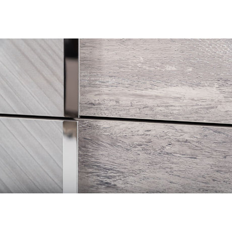 Glossy Gray 5-Drawer Chest | OROA Modern Alexa
