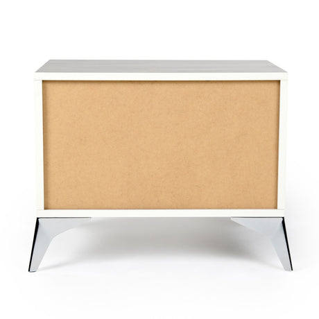 Gray Wooden 2-Drawer Nightstand - OROA Modern Alexa - view 6