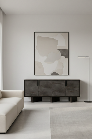 Gray Volcanic Rock 4-Door Sideboard | OROA Modern Amsterdam