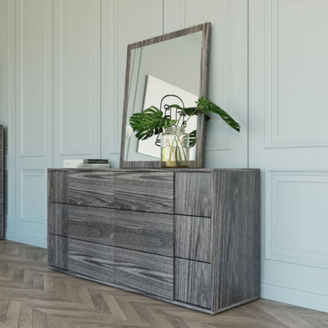 6-Drawer Gray Elm Dresser | OROA Modern Asus