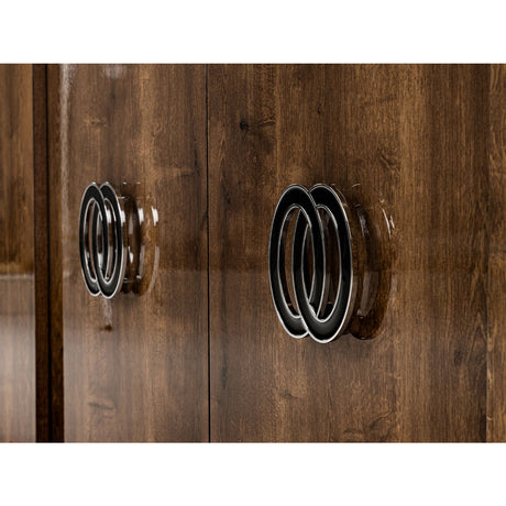 Glossy Wooden 4-Door Buffet | OROA Modern Athen