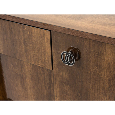 Glossy Wooden 4-Door Buffet | OROA Modern Athen