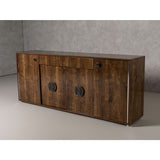 Glossy Wooden 4-Door Buffet | OROA Modern Athen