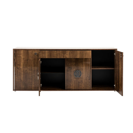 Glossy Wooden 4-Door Buffet | OROA Modern Athen
