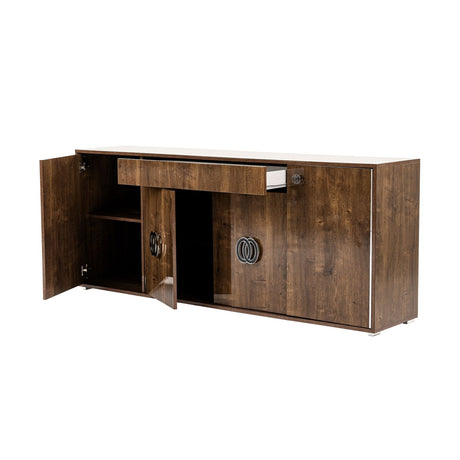 Glossy Wooden 4-Door Buffet | OROA Modern Athen