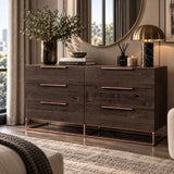 Dark Oak 6-Drawer Dresser | OROA Modern Benzon