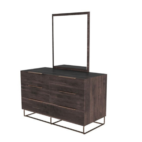 Dark Oak 6-Drawer Dresser | OROA Modern Benzon