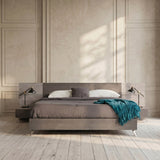Gray Panel-Headboard Queen Bed | OROA Modern Bronx