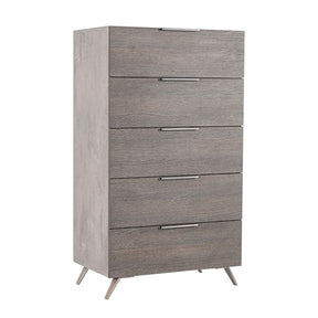 5-Drawer Gray Chest - OROA Modern Bronx - view 1