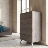 5-Drawer Gray Chest | OROA Modern Bronx