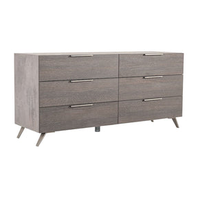 6-Drawer Gray Dresser - OROA Modern Bronx - view 1
