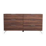6-Drawer Walnut Dresser | OROA Modern Brooklyn