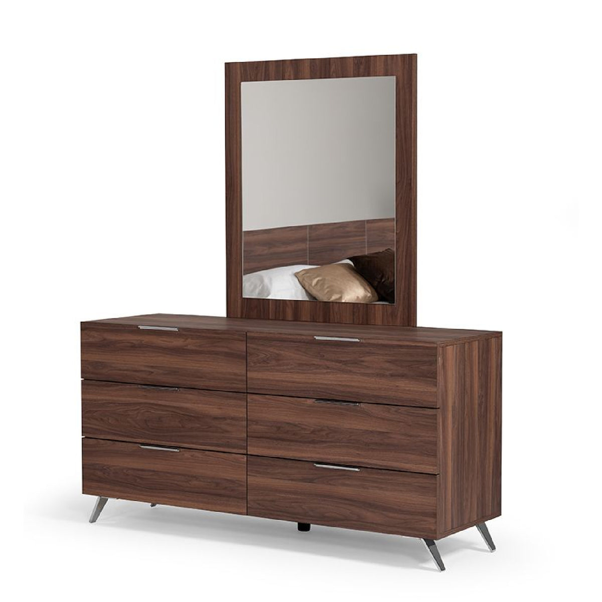 6-Drawer Walnut Dresser | OROA Modern Brooklyn