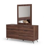 6-Drawer Walnut Dresser | OROA Modern Brooklyn