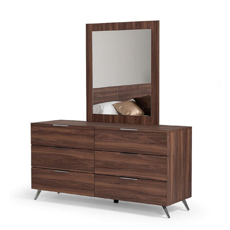 6-Drawer Walnut Dresser | OROA Modern Brooklyn