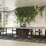 Pecan Elm Extendable Dining Table | OROA Modern Cairo