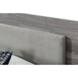 Modern European furniture - Gray Bed with Nightstands - www.oroa.com
