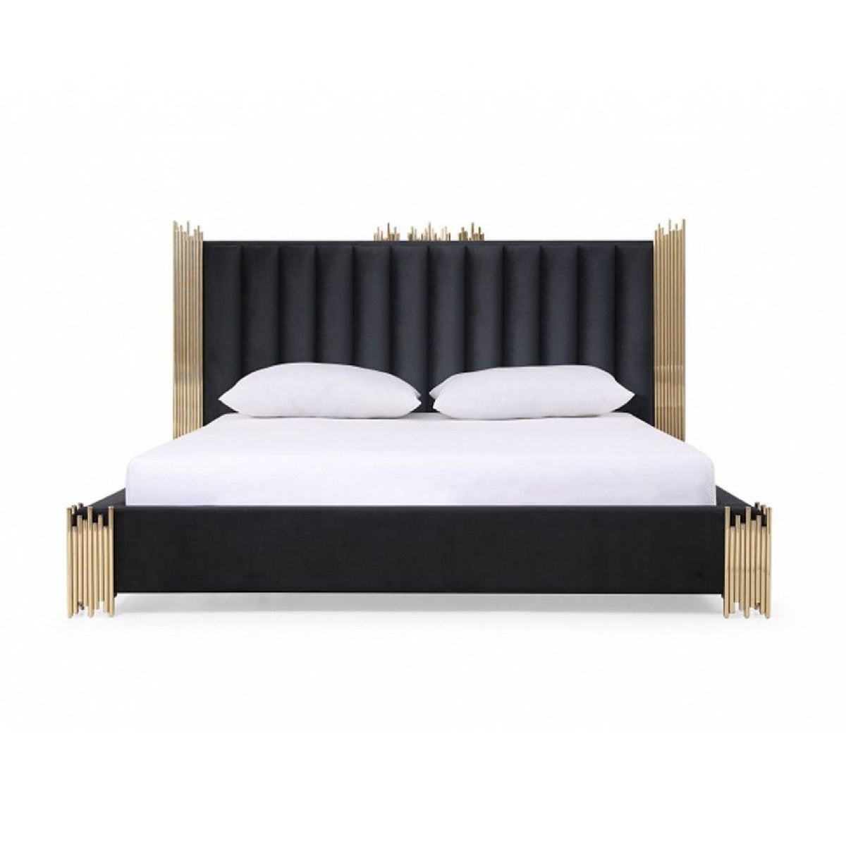 Modern European furniture - Black & Gold Bed - www.oroa.com