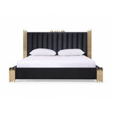 Modern European furniture - Black & Gold Bed - www.oroa.com