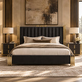 Modern European furniture - Black & Gold Bed - www.oroa.com