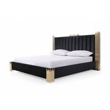 Modern European furniture - Black & Gold Bed - www.oroa.com
