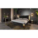 Modern European furniture - Black & Gold Bed - www.oroa.com