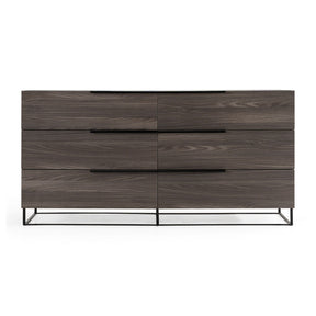 Modern European furniture - Gray Oak 6-Drawer Dresser - www.oroa.com